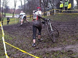 Mud slide at Bradford 2011 cyclo cross 